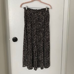 Polka dot midi skirt